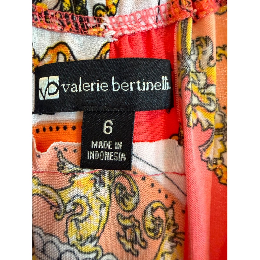 Discontinued Valerie Bertinelli Medallion Print Maxi Dress Orange Scarf Print 6 - Picture 5 of 5
